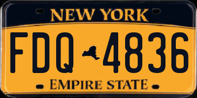 NY license plate FDQ4836