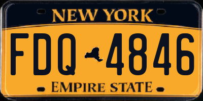NY license plate FDQ4846