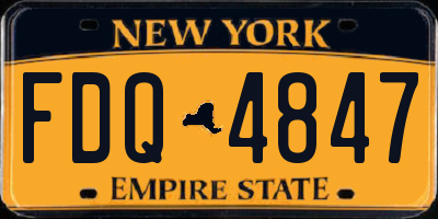 NY license plate FDQ4847