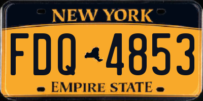 NY license plate FDQ4853