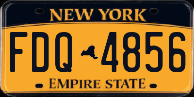 NY license plate FDQ4856