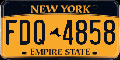 NY license plate FDQ4858