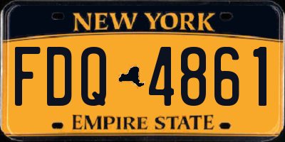 NY license plate FDQ4861