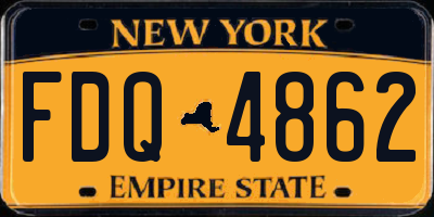 NY license plate FDQ4862