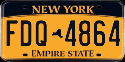 NY license plate FDQ4864