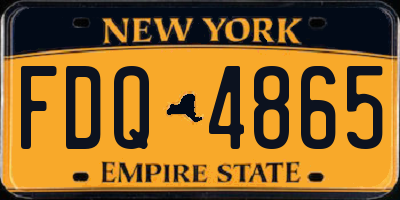 NY license plate FDQ4865