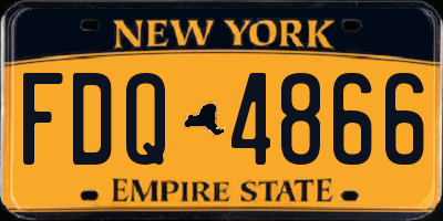 NY license plate FDQ4866