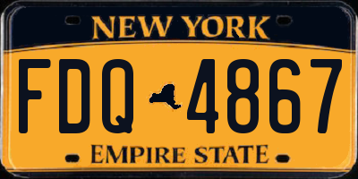 NY license plate FDQ4867