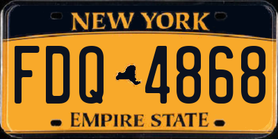 NY license plate FDQ4868