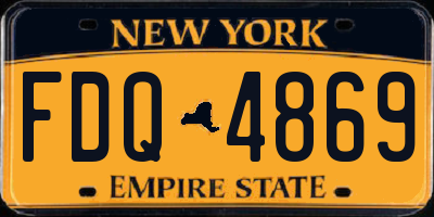 NY license plate FDQ4869