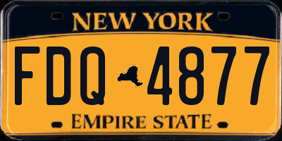 NY license plate FDQ4877