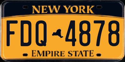 NY license plate FDQ4878