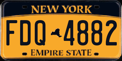 NY license plate FDQ4882
