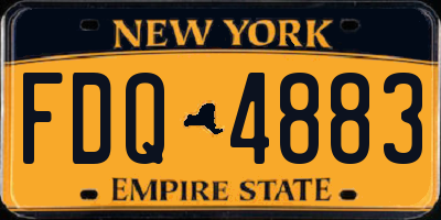 NY license plate FDQ4883