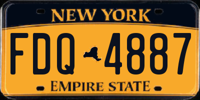 NY license plate FDQ4887