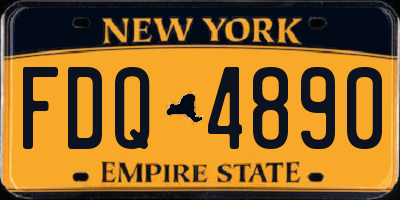 NY license plate FDQ4890