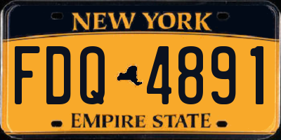NY license plate FDQ4891