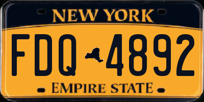 NY license plate FDQ4892