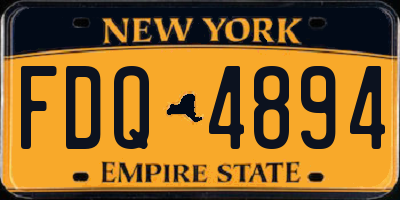 NY license plate FDQ4894