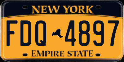 NY license plate FDQ4897