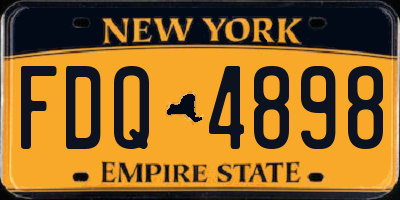 NY license plate FDQ4898