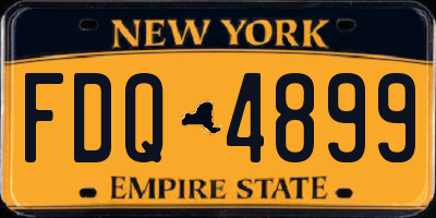 NY license plate FDQ4899