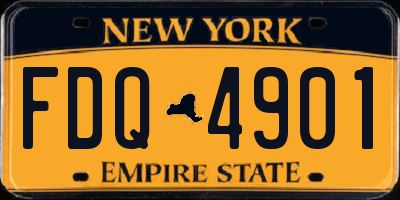 NY license plate FDQ4901