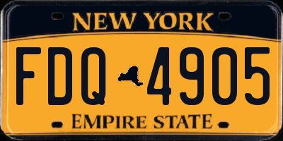 NY license plate FDQ4905