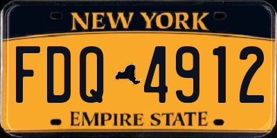 NY license plate FDQ4912