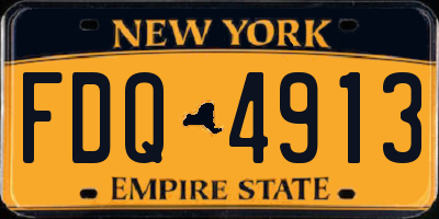 NY license plate FDQ4913