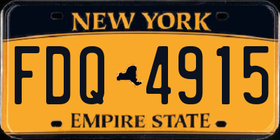 NY license plate FDQ4915
