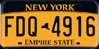 NY license plate FDQ4916