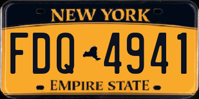 NY license plate FDQ4941