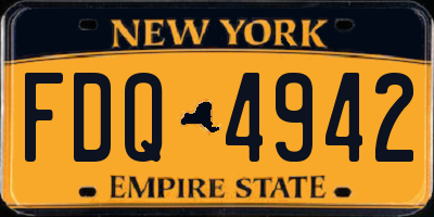 NY license plate FDQ4942