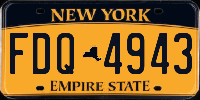 NY license plate FDQ4943
