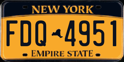 NY license plate FDQ4951