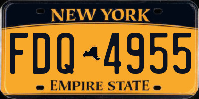 NY license plate FDQ4955