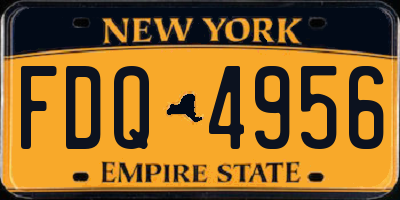 NY license plate FDQ4956