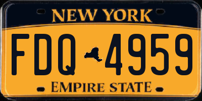 NY license plate FDQ4959