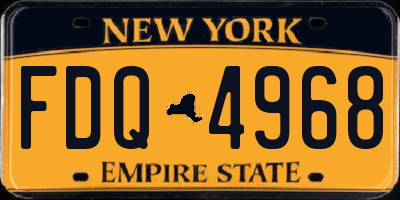 NY license plate FDQ4968