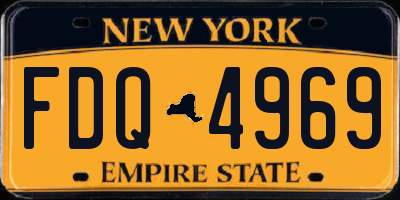 NY license plate FDQ4969
