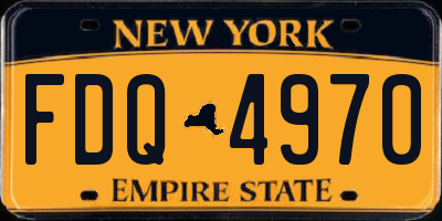NY license plate FDQ4970