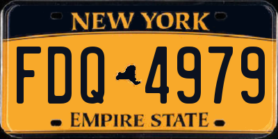 NY license plate FDQ4979