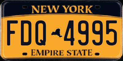 NY license plate FDQ4995