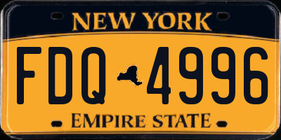 NY license plate FDQ4996