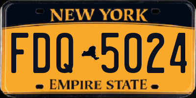 NY license plate FDQ5024