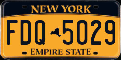 NY license plate FDQ5029