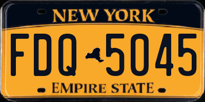 NY license plate FDQ5045