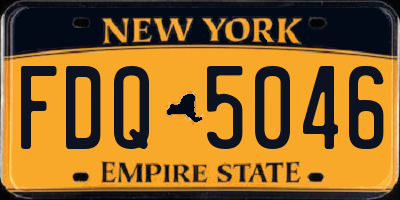 NY license plate FDQ5046
