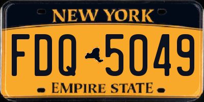 NY license plate FDQ5049